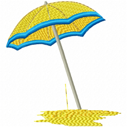 Umbrella Embroidery Design 6